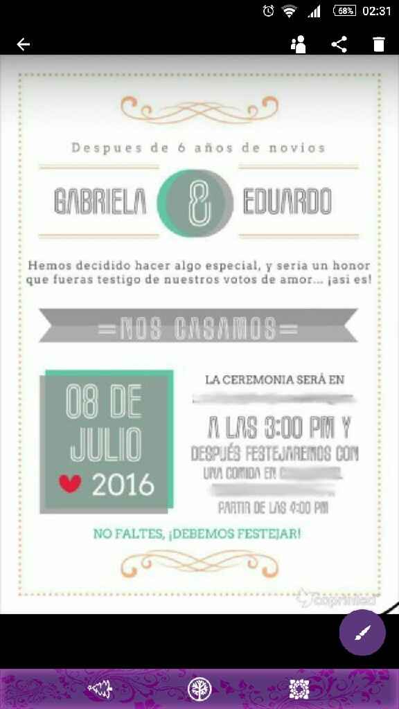 Que programa utilizo para las invitaciones? - 1