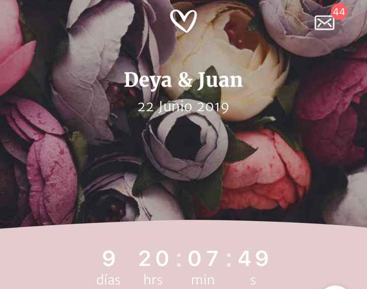 Cuenta regresiva...........👰🏻🤵🏽 - 1