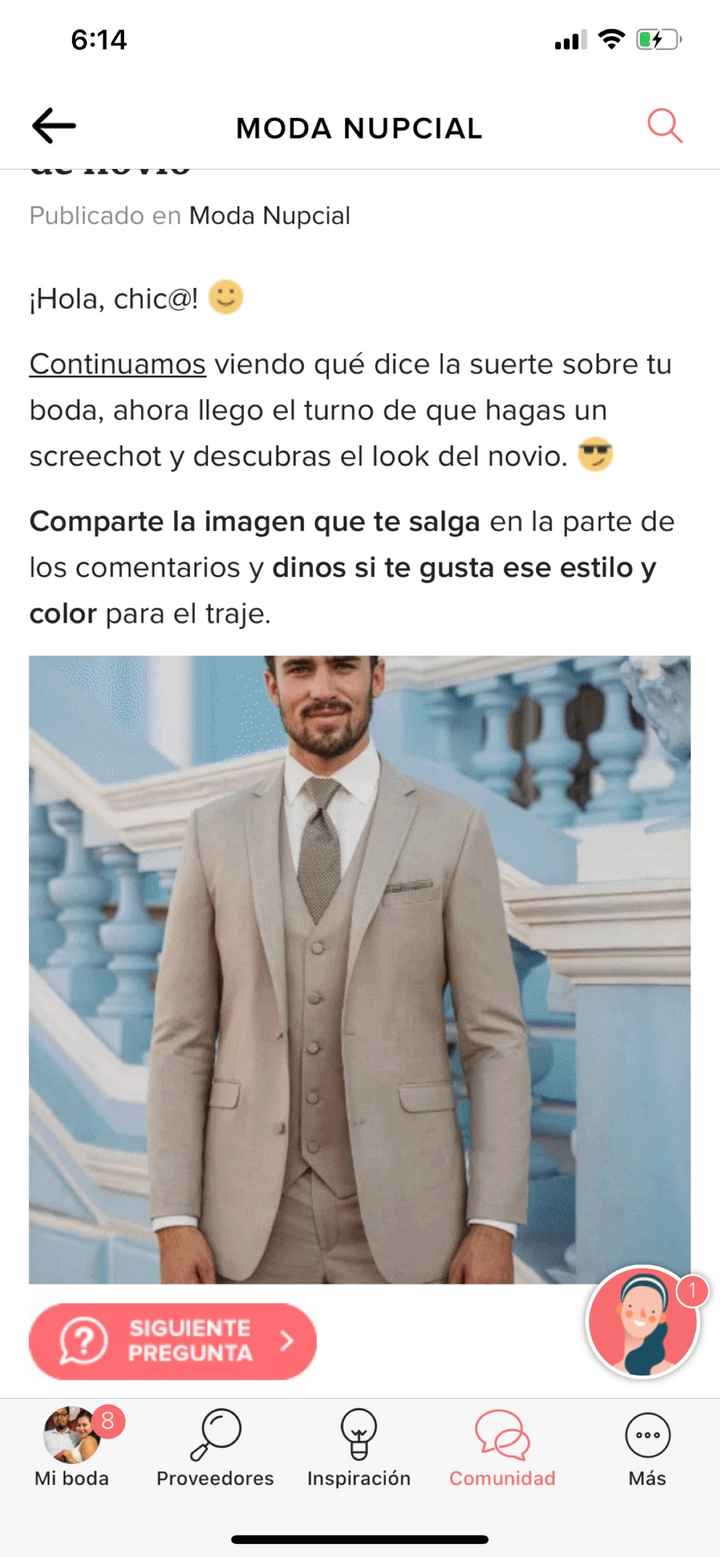 Haz screenshot y descubre el look de novio - 1