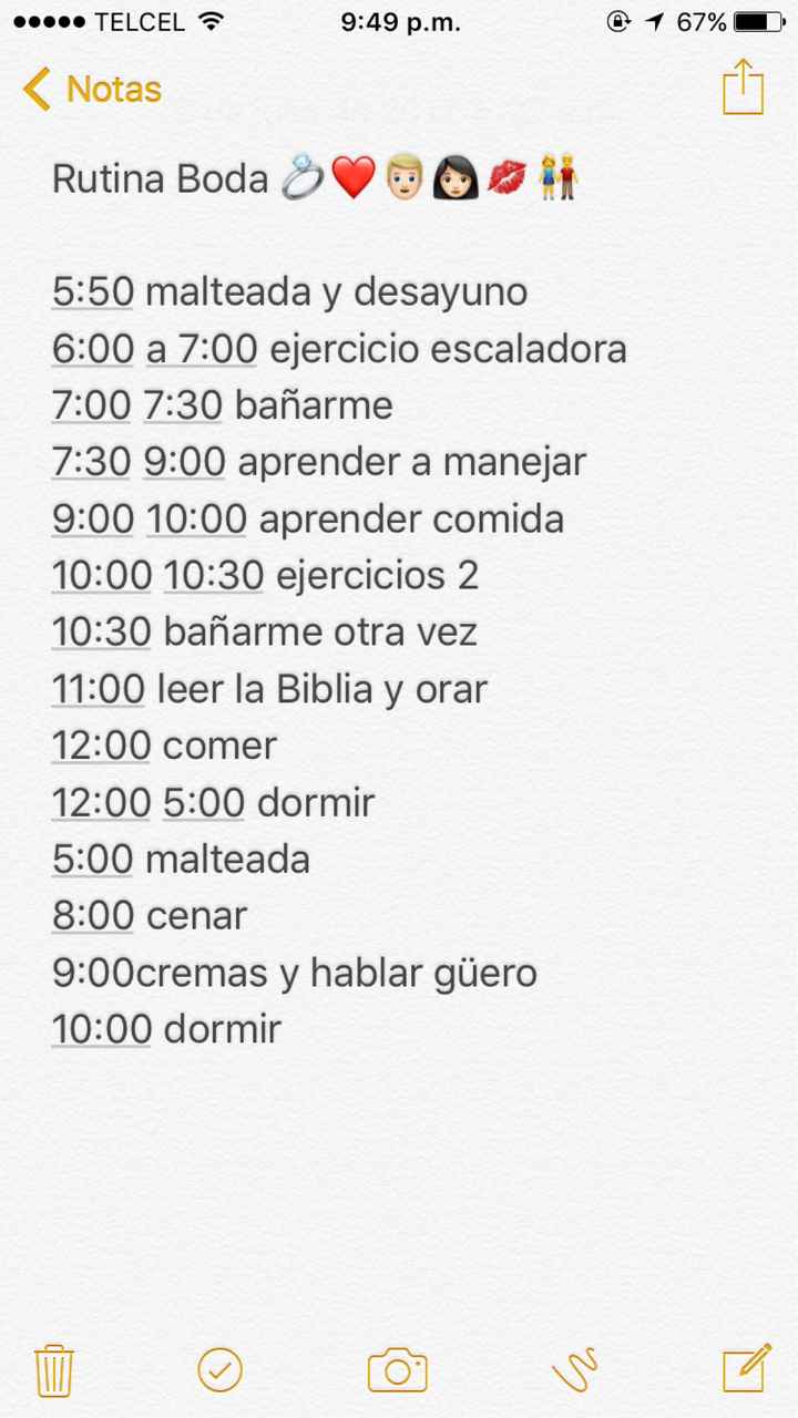 Mi rutina  y una duda - 1