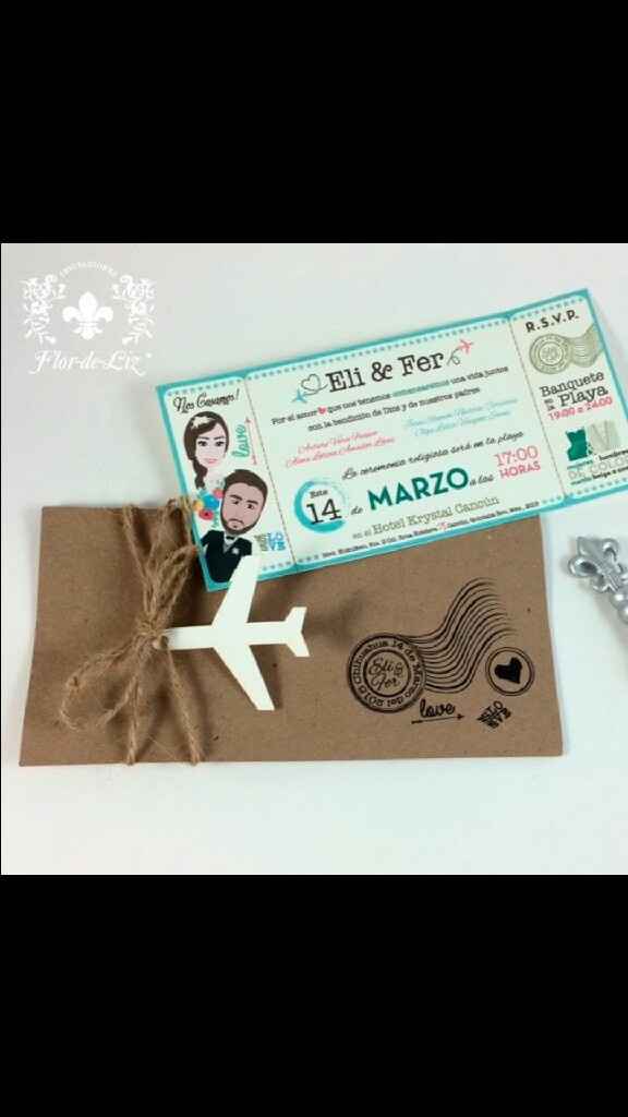 Invitaciones boda playa - 2