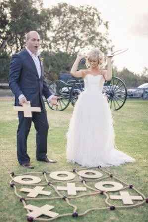 Decoración con diversión para bodas en jardin