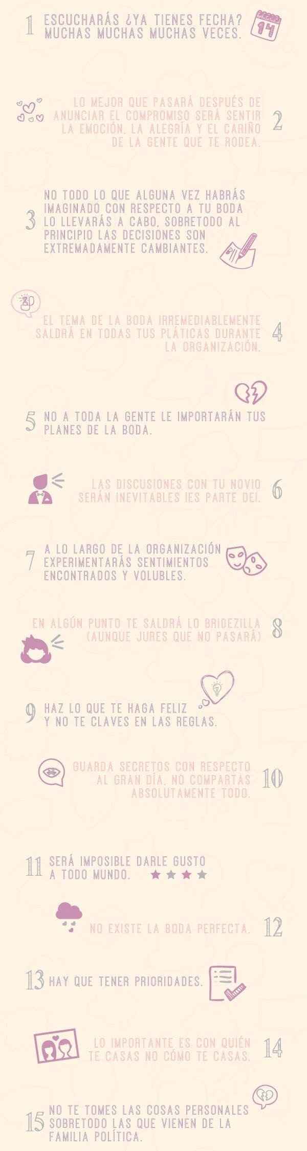 15 cosas que nadie dice de organziar una boda!