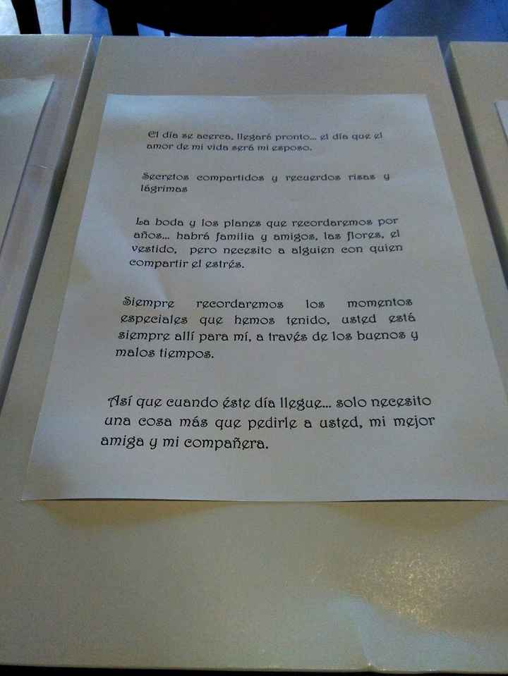 mensajito de pedida