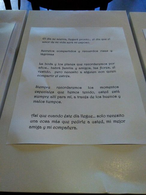 mensajito de pedida