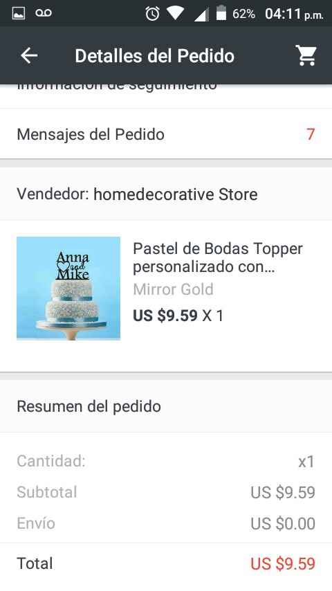 Llegó mi cake topper de aliexpress - 1