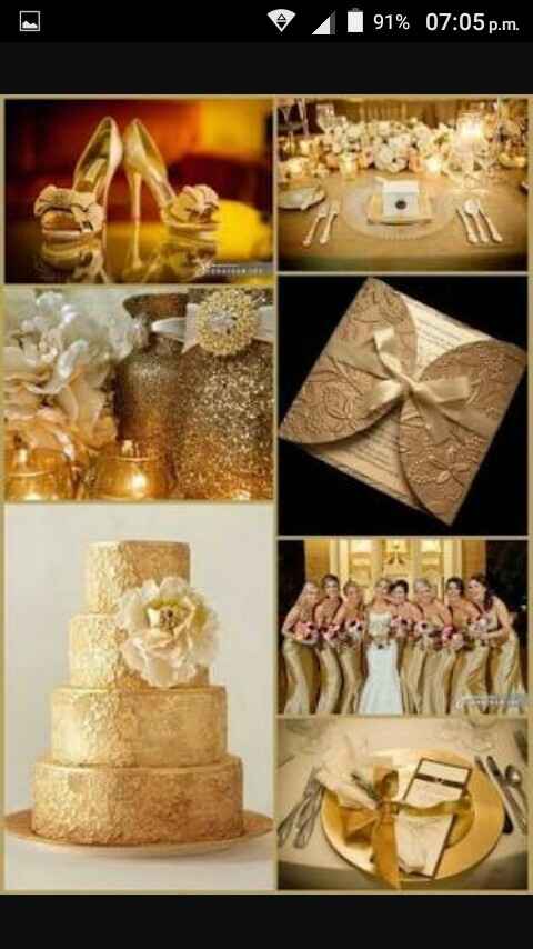 Ayudaaaaaa! Boda en dorado. - 2