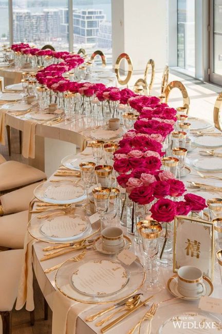 Centros de mesa bajos en tonos rosas 💓🍓💕 15
