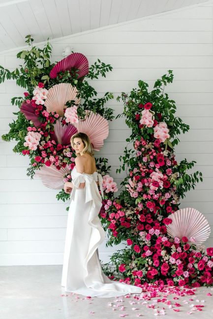 Ideas de backdrops en tonos rosas 💓🍓💕 14