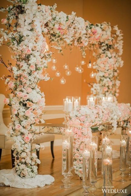 Mesa principal/sweetheart table/headtable en tonos rosas 💕🍓💓 7