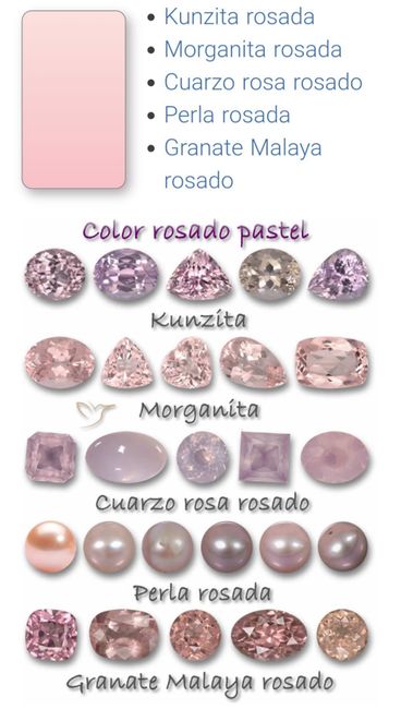 Anillos de compromiso con gemas en tono rosa pastel 1