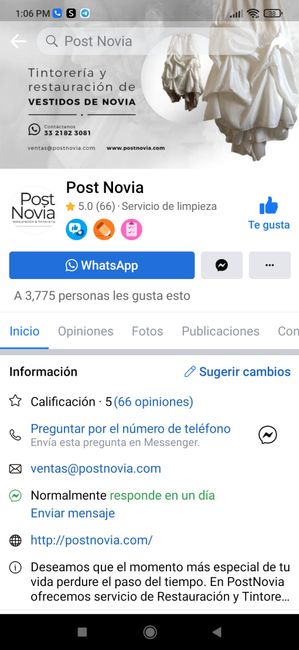 Tintorería para después del evento - 2