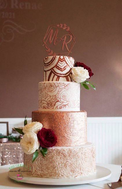 Inspo- Pasteles de boda en bronce ✨ 2