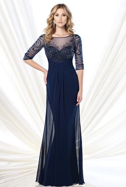 Inspo-vestidos en azul o bronce para las mamás de los novios 7