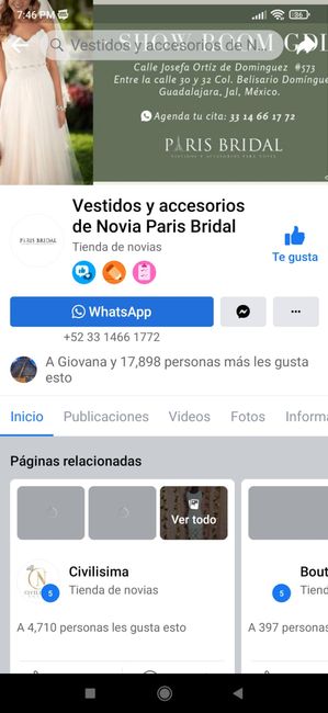 ¿Dónde compraron su vestido de novia? 2