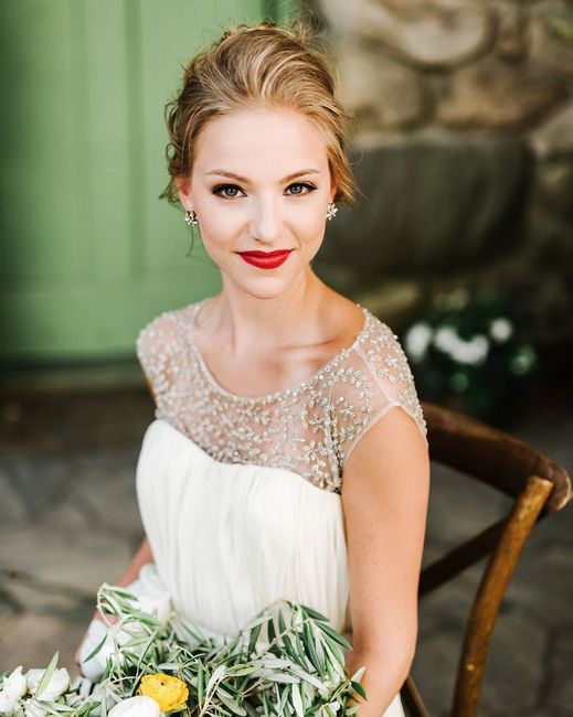 [Califica tendencias] 8. Labios rojos en tu makeup nupcial. 1