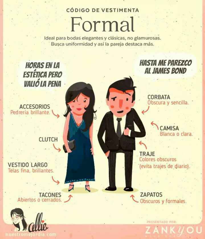 Vestimenta para boda de día y noche - 1