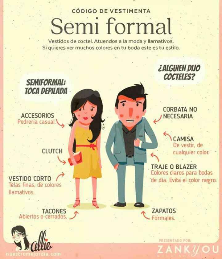 Vestimenta para boda de día y noche - 2