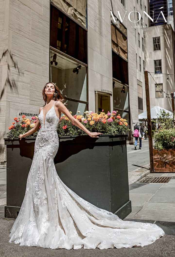Vestidos de novia de trompeta vs. sirena vs. Fit and flare: ¿cuál es la diferencia? - 3