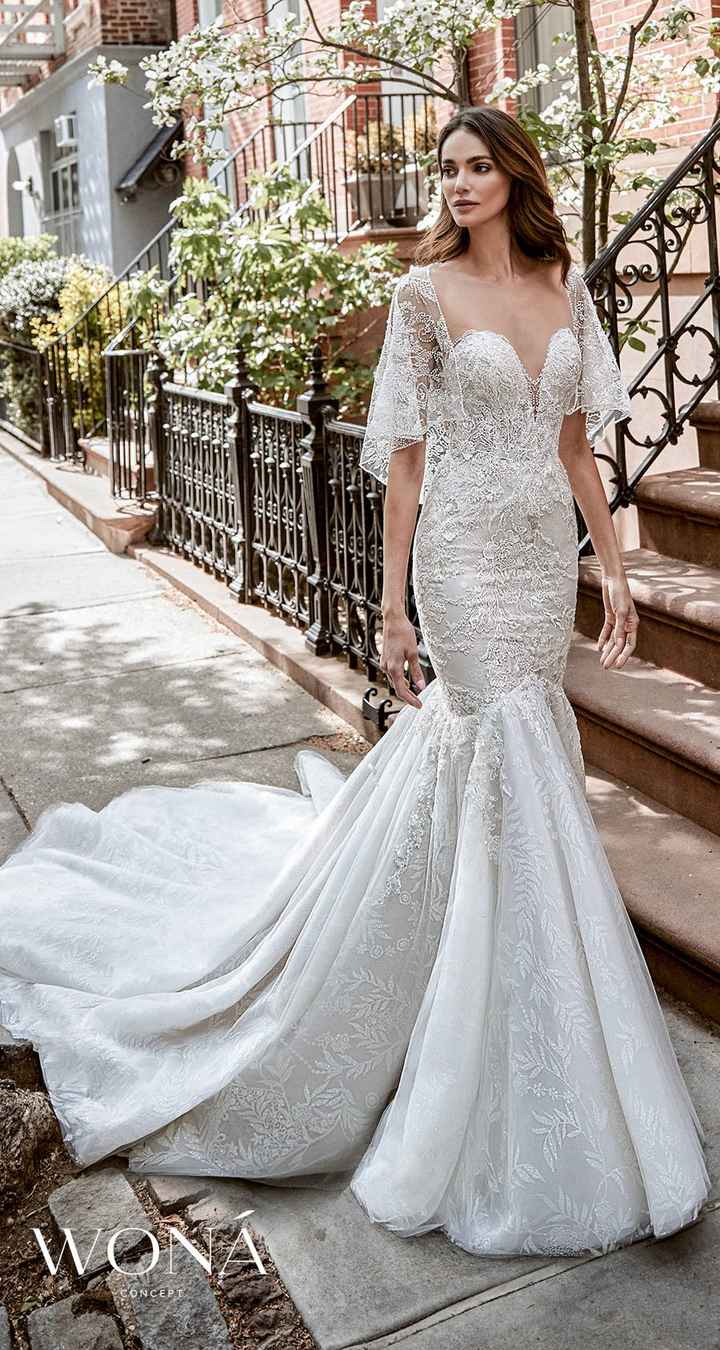 Vestidos de novia de trompeta vs. sirena vs. Fit and flare: ¿cuál es la diferencia? - 4