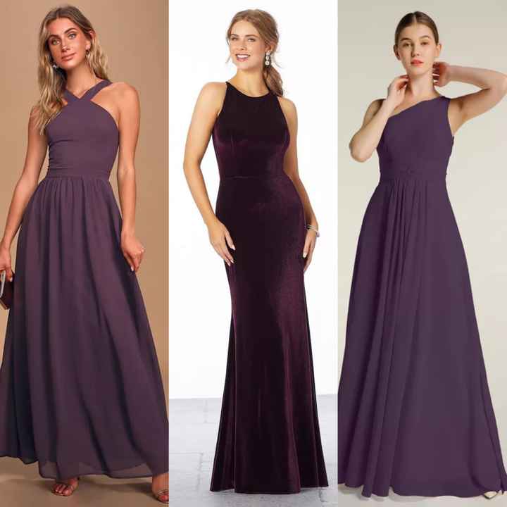 [Inspo]damas de honor en morado💜: Ciruela vs. Lila - 1