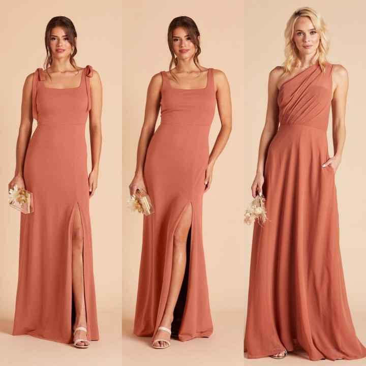 [Inspo]damas de honor en naranja 🧡: Burnt Orange vs. Terracota vs. Papaya - 2