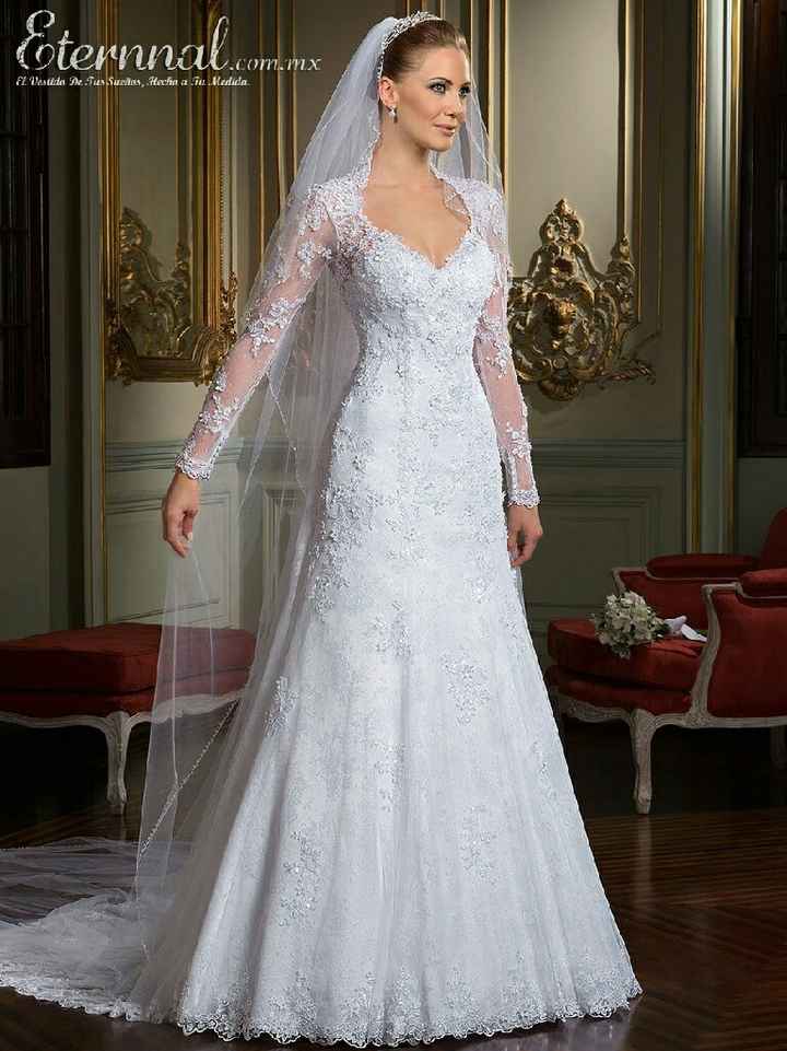 Novias de octubre vestido con o sin mangas? - 3