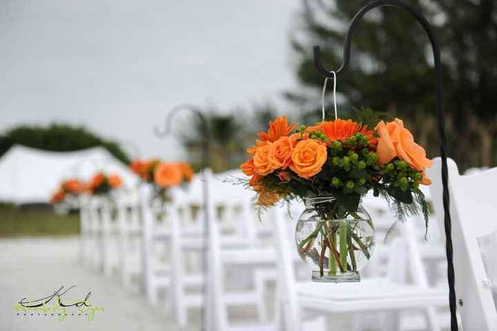 Florero naranja