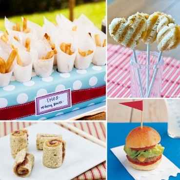 Hamburguesas, papitas y sándwiches