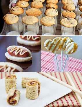 Hot dogs y galletas