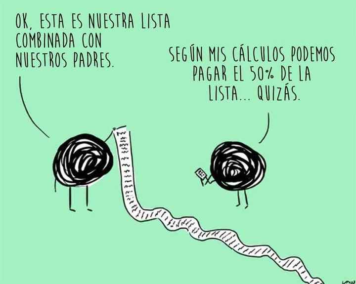 Pero al final todas las personas que pensabas invitar se multiplican y después dolorosamente debes c