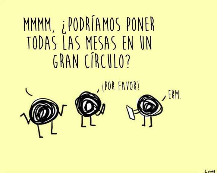 No hay solución para el tema de los asientos y las mesas