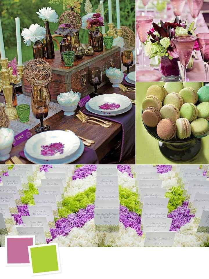 10. Violeta y verde ácido