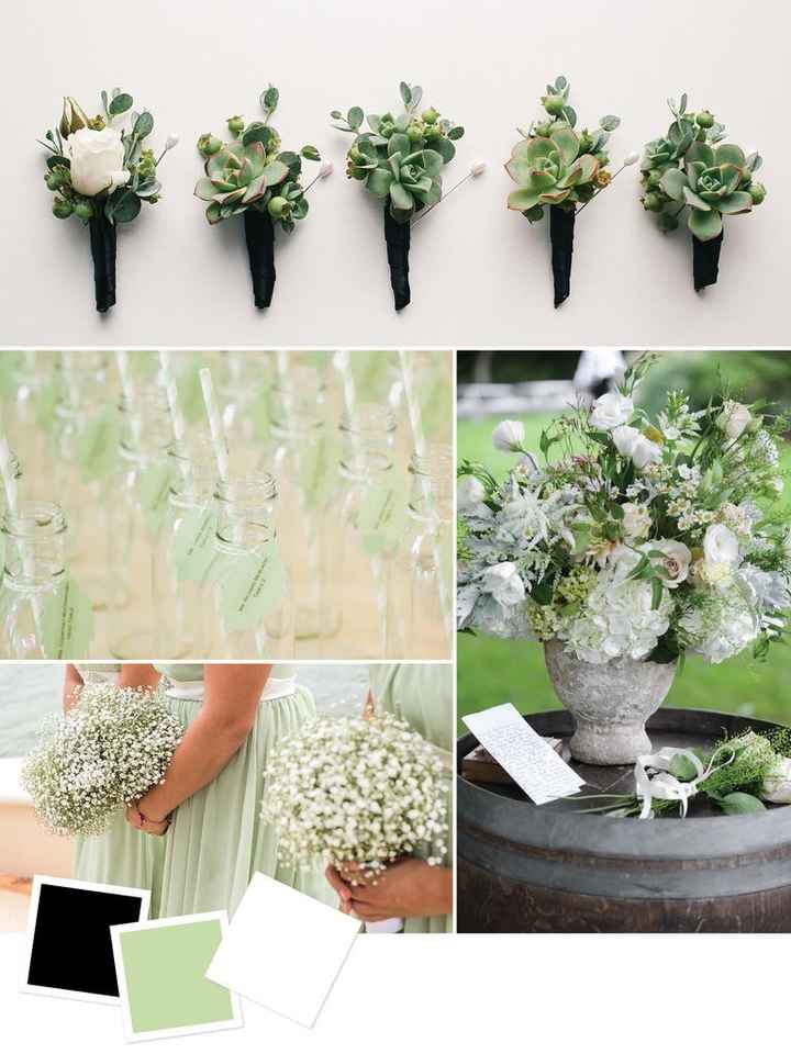 4. Negro + Verde Pálido + Blanco