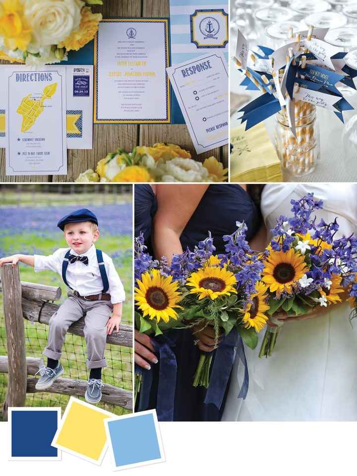 5. Azul Marino + Amarillo + Azul Cielo