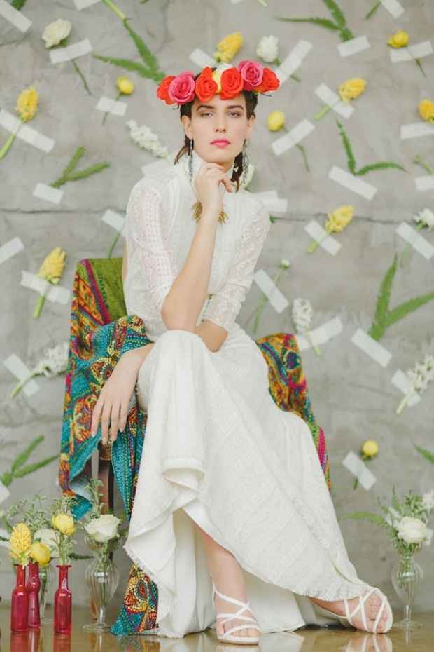 Novias inspiradas en Frida Kahlo
