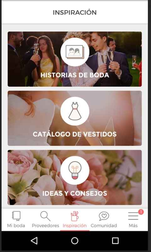 Nueva app  de bodas para Android