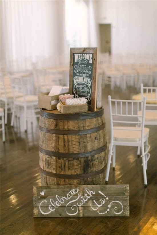 Decoración con Barriles de vino