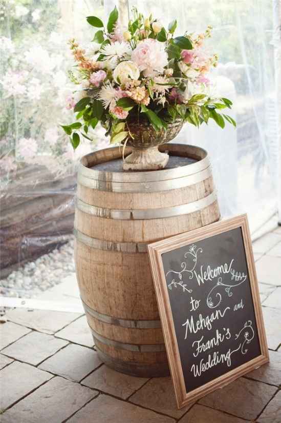 Decoración con Barriles de vino