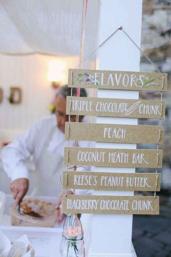 Barra de helados en tu boda