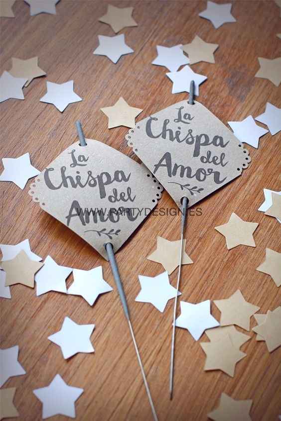 Etiquetas DIY para las luces de bengala