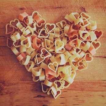 6. Pasta de corazones