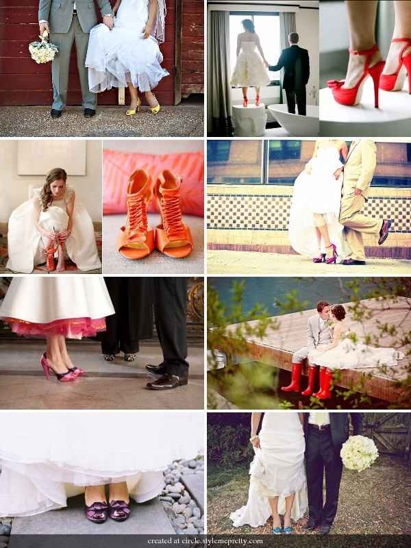 Zapatos de colores para novia: ¿sí o no?