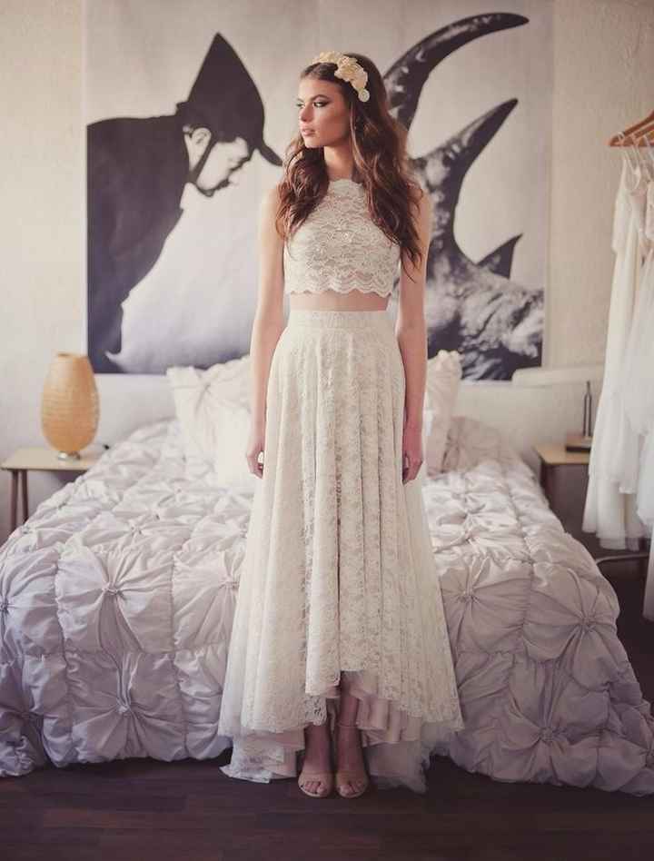 Vestidos de novia Crop Top ¡vota por tu favorito!