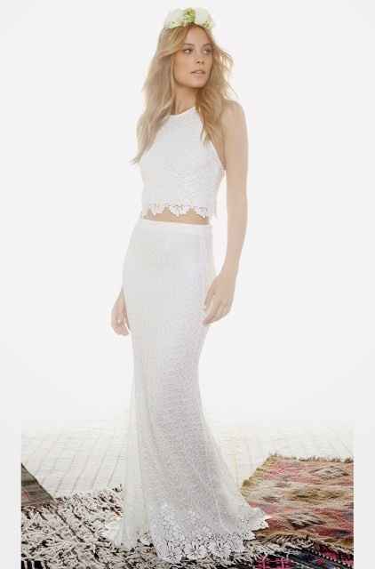 Vestidos de novia Crop Top ¡vota por tu favorito!
