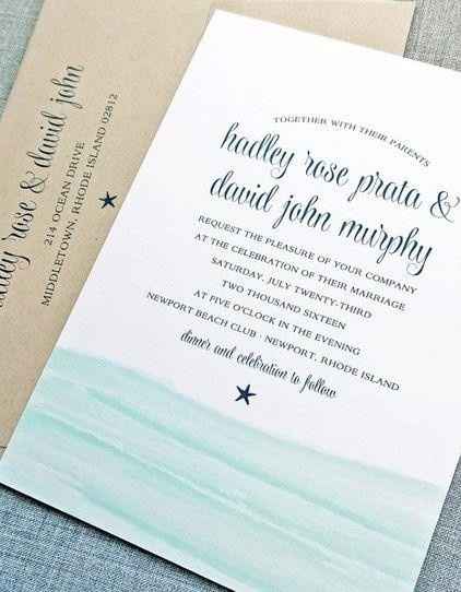 10 invitaciones para boda en la playa ¿cual prefieres?