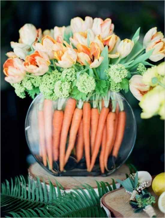 Centros de mesa con zanahorias ¿sí o no?