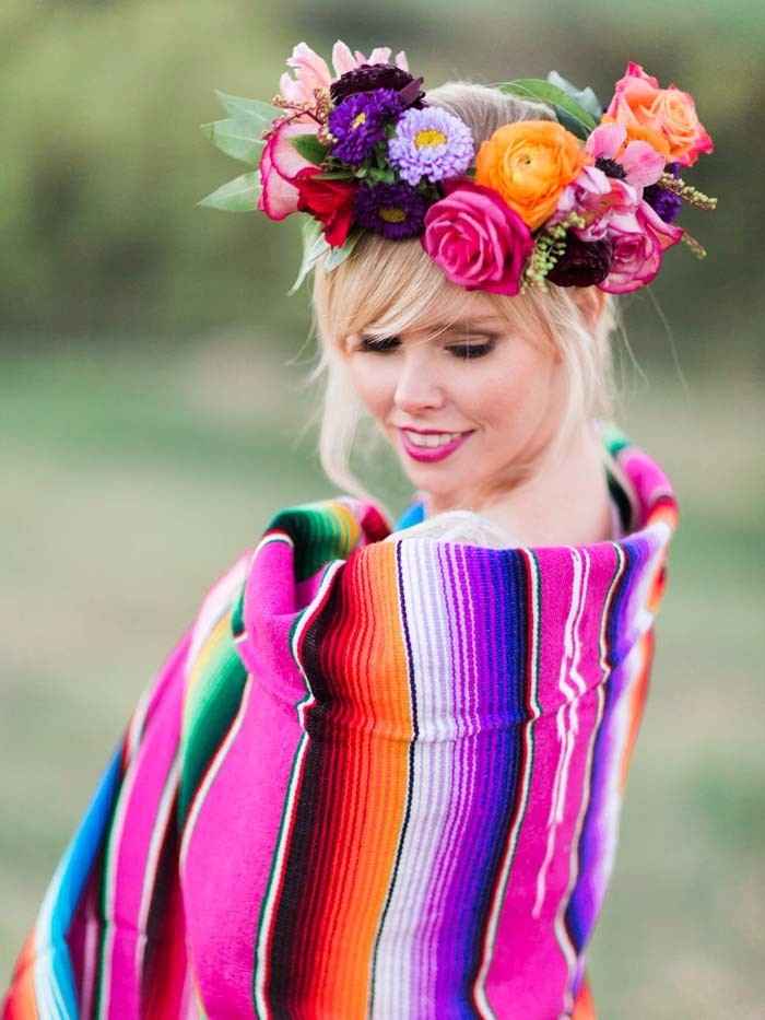 ¿Usarías un chal estilo mexicano en tu boda?