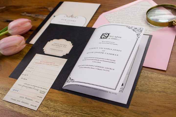 6 invitaciones con temática de libros ¡vota por tu favorita!