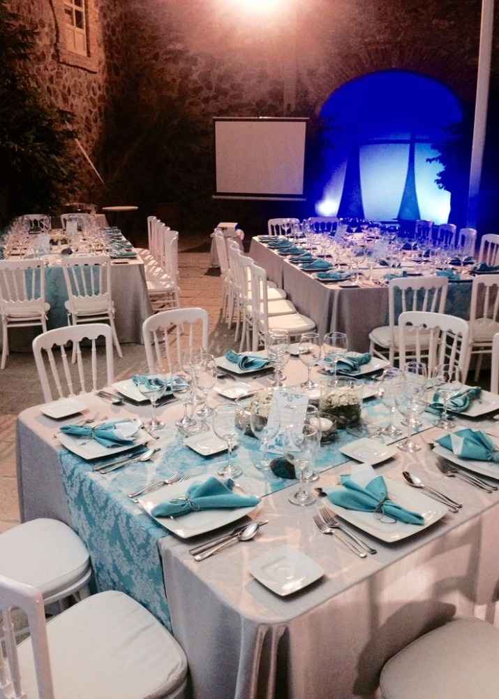 Manteles para una boda de noche